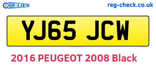 YJ65JCW are the vehicle registration plates.