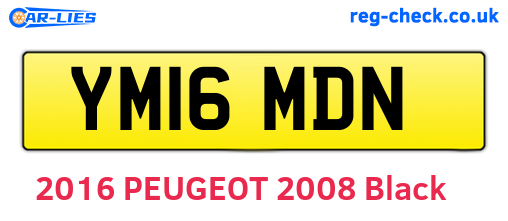 YM16MDN are the vehicle registration plates.