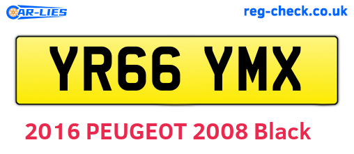 YR66YMX are the vehicle registration plates.