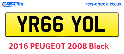 YR66YOL are the vehicle registration plates.