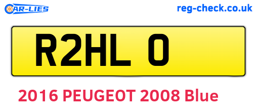 R2HLO are the vehicle registration plates.