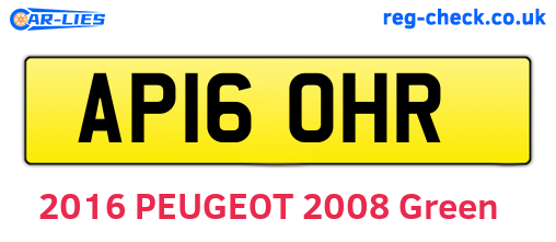 AP16OHR are the vehicle registration plates.