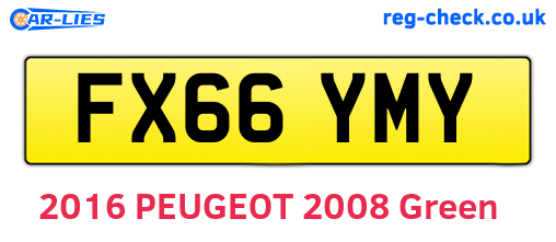 FX66YMY are the vehicle registration plates.