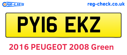PY16EKZ are the vehicle registration plates.