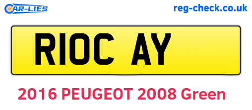 R10CAY are the vehicle registration plates.