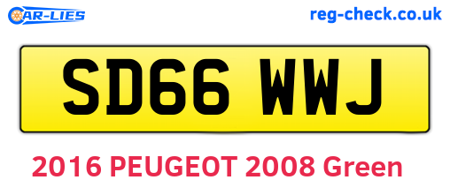SD66WWJ are the vehicle registration plates.