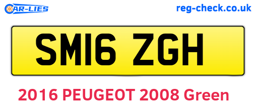 SM16ZGH are the vehicle registration plates.