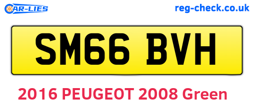 SM66BVH are the vehicle registration plates.