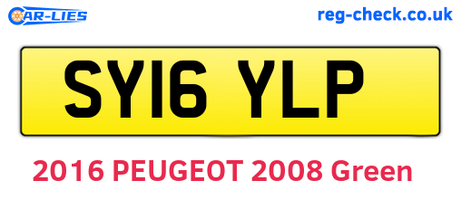 SY16YLP are the vehicle registration plates.