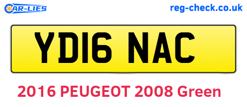 YD16NAC are the vehicle registration plates.