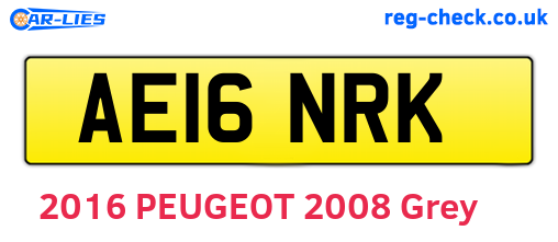 AE16NRK are the vehicle registration plates.