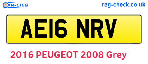 AE16NRV are the vehicle registration plates.