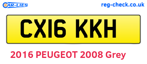 CX16KKH are the vehicle registration plates.