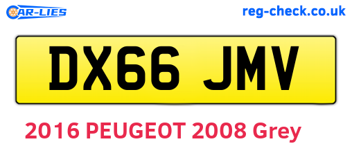 DX66JMV are the vehicle registration plates.