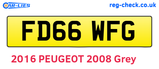 FD66WFG are the vehicle registration plates.
