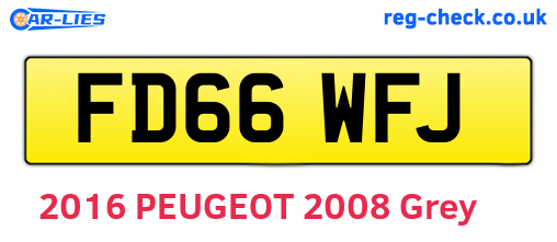 FD66WFJ are the vehicle registration plates.