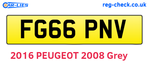 FG66PNV are the vehicle registration plates.