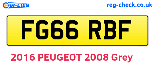 FG66RBF are the vehicle registration plates.