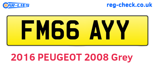 FM66AYY are the vehicle registration plates.