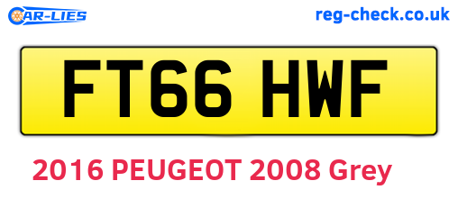 FT66HWF are the vehicle registration plates.