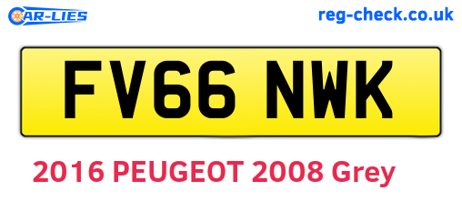FV66NWK are the vehicle registration plates.