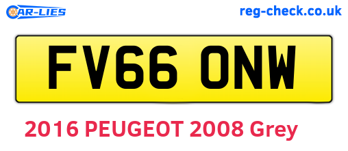 FV66ONW are the vehicle registration plates.