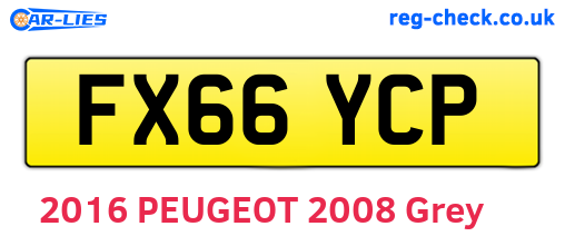 FX66YCP are the vehicle registration plates.