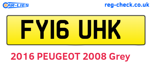 FY16UHK are the vehicle registration plates.