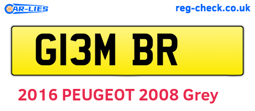 G13MBR are the vehicle registration plates.