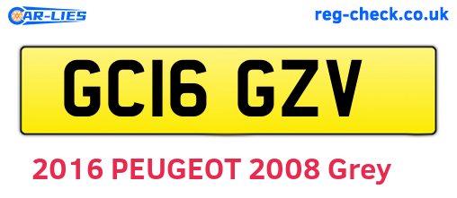 GC16GZV are the vehicle registration plates.
