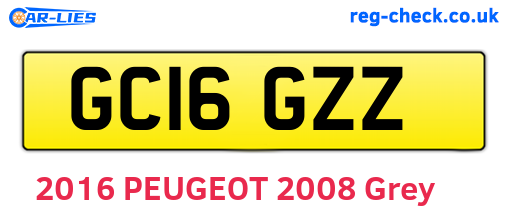 GC16GZZ are the vehicle registration plates.