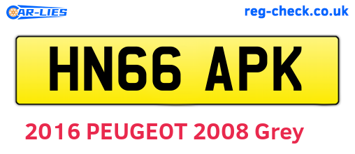 HN66APK are the vehicle registration plates.