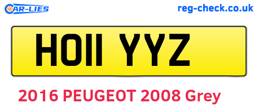 HO11YYZ are the vehicle registration plates.