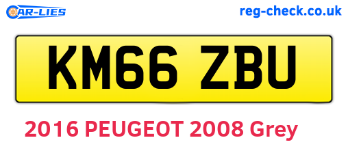 KM66ZBU are the vehicle registration plates.