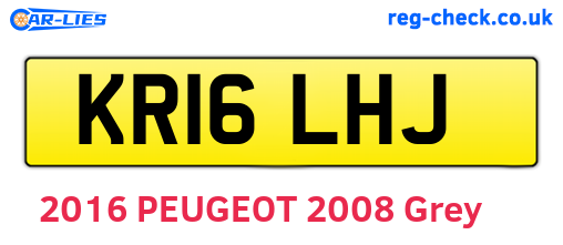 KR16LHJ are the vehicle registration plates.