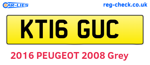 KT16GUC are the vehicle registration plates.