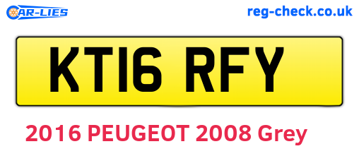 KT16RFY are the vehicle registration plates.
