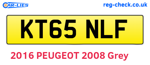 KT65NLF are the vehicle registration plates.