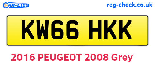 KW66HKK are the vehicle registration plates.
