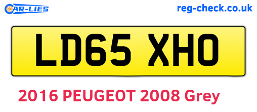 LD65XHO are the vehicle registration plates.