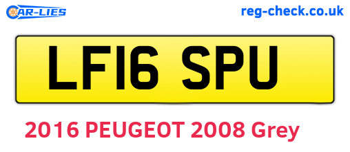 LF16SPU are the vehicle registration plates.