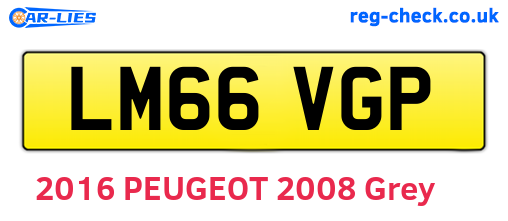 LM66VGP are the vehicle registration plates.