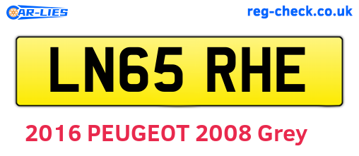 LN65RHE are the vehicle registration plates.