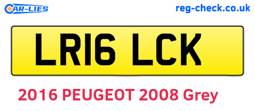 LR16LCK are the vehicle registration plates.