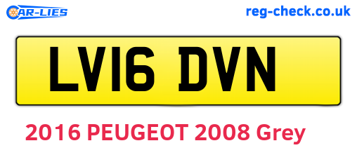 LV16DVN are the vehicle registration plates.