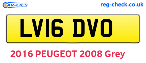 LV16DVO are the vehicle registration plates.