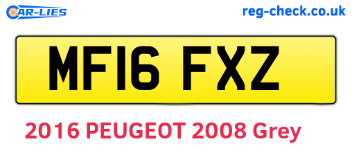 MF16FXZ are the vehicle registration plates.