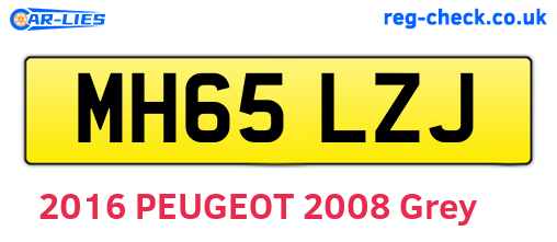 MH65LZJ are the vehicle registration plates.