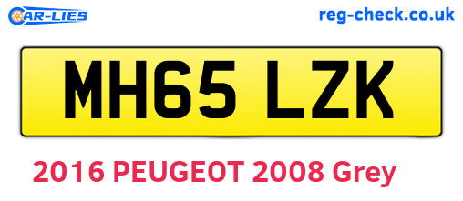 MH65LZK are the vehicle registration plates.