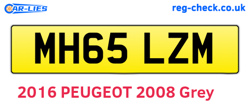 MH65LZM are the vehicle registration plates.